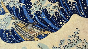 Miniature Pingu X Hokusai